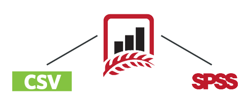 export survey SPSS and CSV data