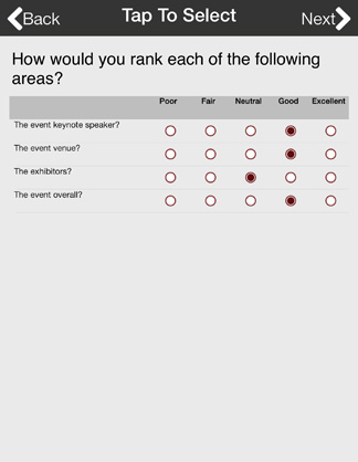Grid Single Select Question